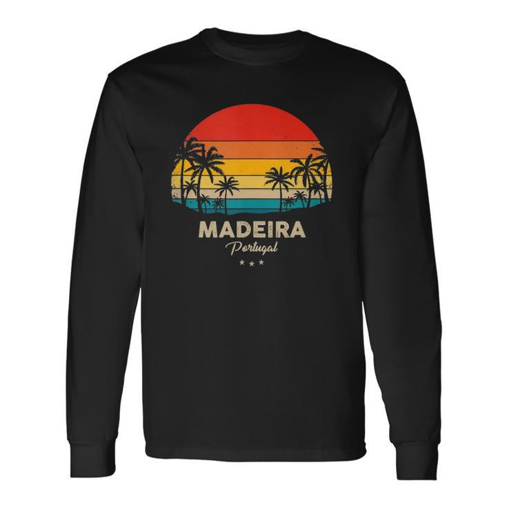 Vintage Madeira Beach Souvenir Portugal Long Sleeve T-Shirt T-Shirt