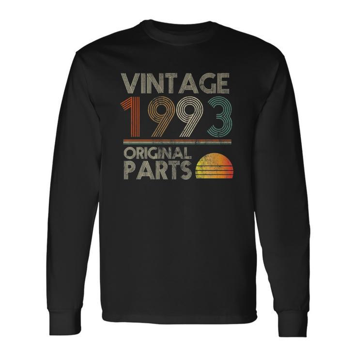 Vintage Original Parts Birthday 1993 29Th Retro Style Long Sleeve T-Shirt