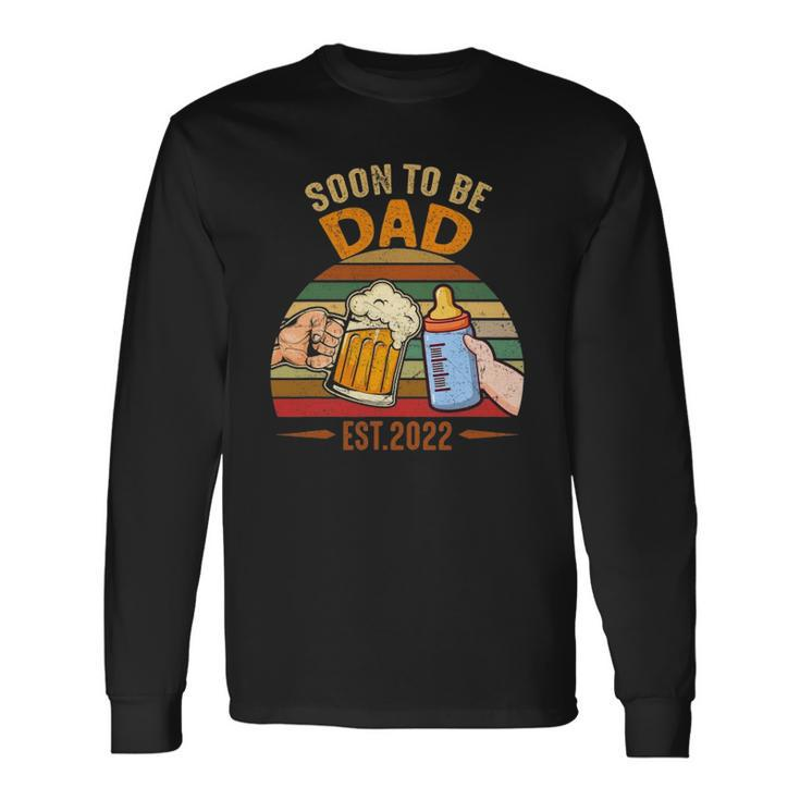 Vintage Soon To Be Dad 2022 Fathers Day Long Sleeve T-Shirt T-Shirt