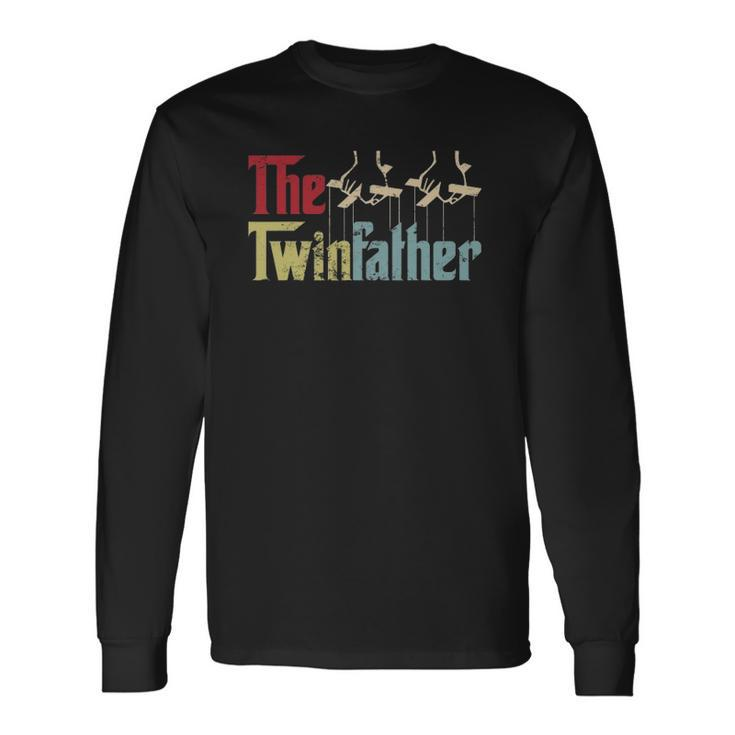 Vintage The Twinfather Happy Fathers Day Proud Dad Of Twins Long Sleeve T-Shirt T-Shirt