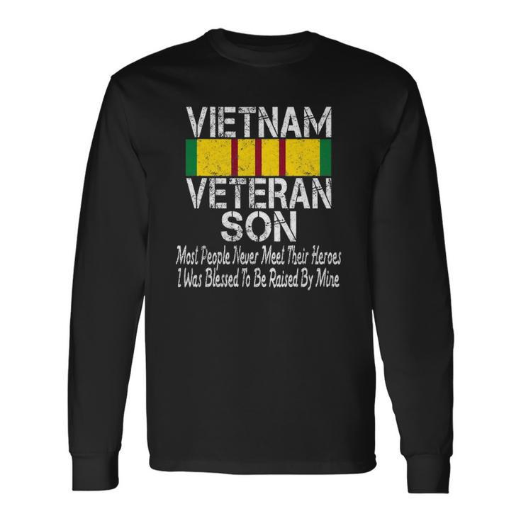 Vintage Us Military Vietnam Veteran Son Long Sleeve T-Shirt T-Shirt