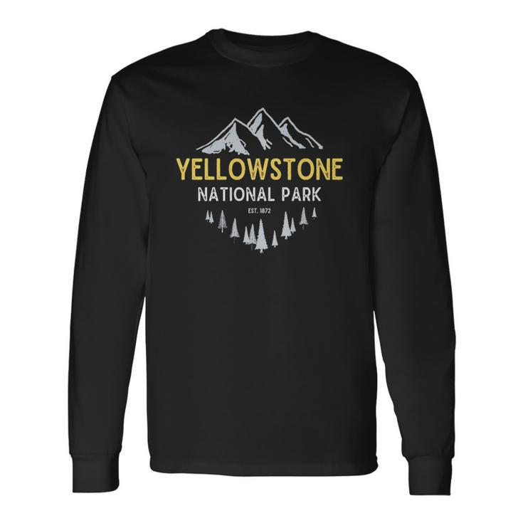 Vintage Yellowstone National Park Retro Est 1872 Long Sleeve T-Shirt T-Shirt