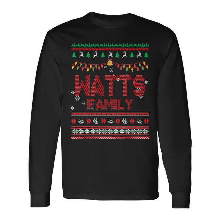 Watts Name Watts Long Sleeve T-Shirt