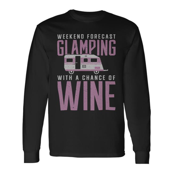 Weekend Forecast Camping With A Chance 18 Shirt Unisex Long Sleeve