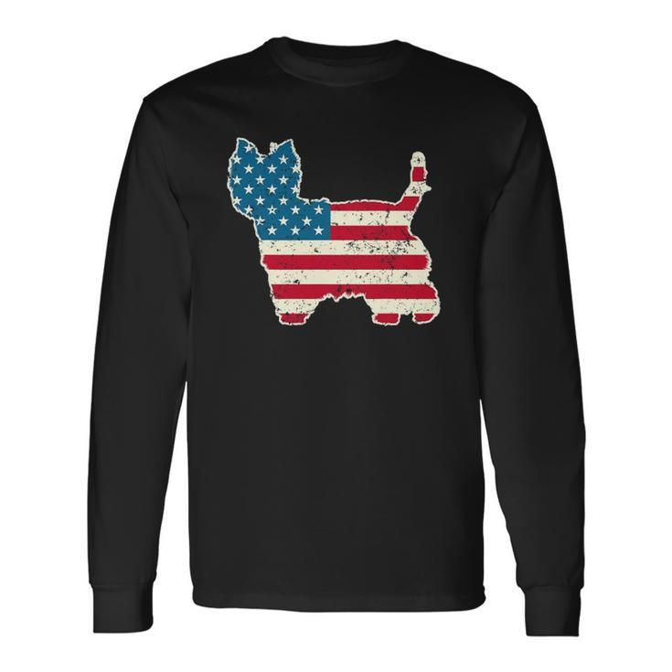 West Highland White Terrier Westie 4Th Of July American Flag Long Sleeve T-Shirt T-Shirt