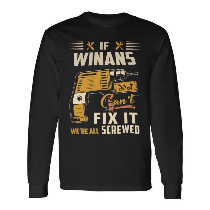 Winans Blood Runs Through My Veins Name V2 Long Sleeve T-Shirt