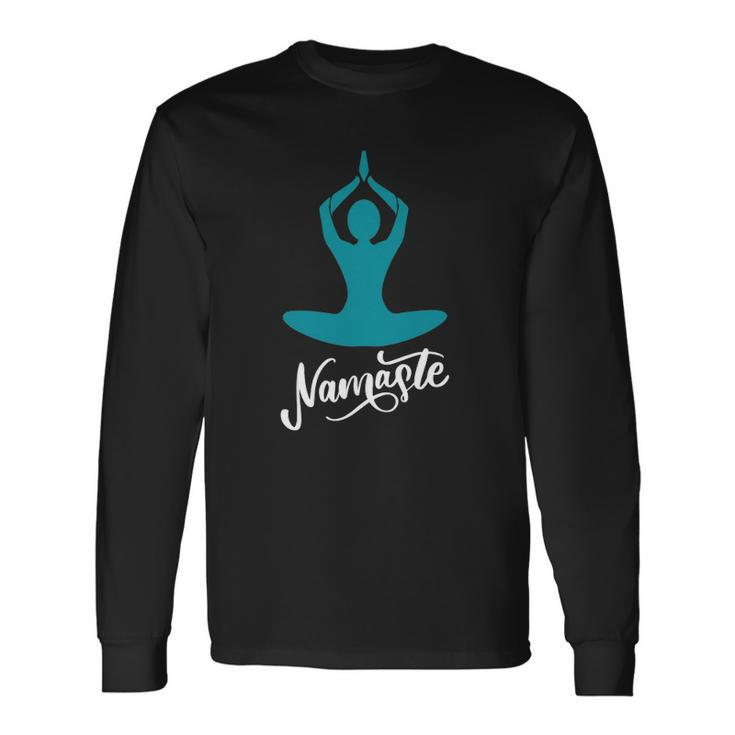 Yoga Namaste Lotus Position Graphic Yoga Position Cool Long Sleeve T-Shirt