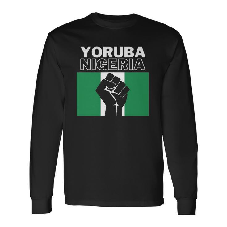 Yoruba Nigeria Ancestry Initiation Dna Results Long Sleeve T-Shirt Gifts ideas