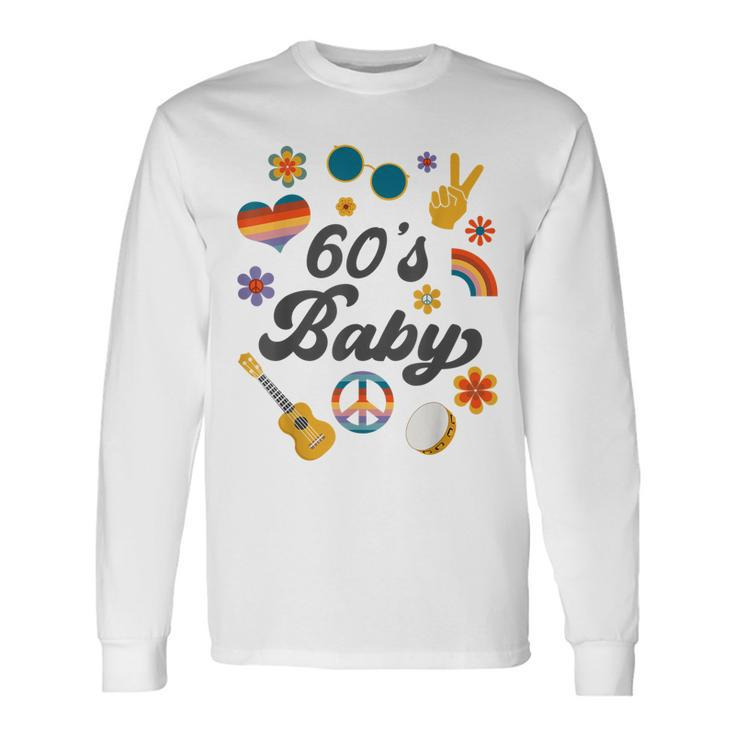 1960S Vintage Sixties Costume Party 60S Hippie Theme Party V4 Long Sleeve T-Shirt