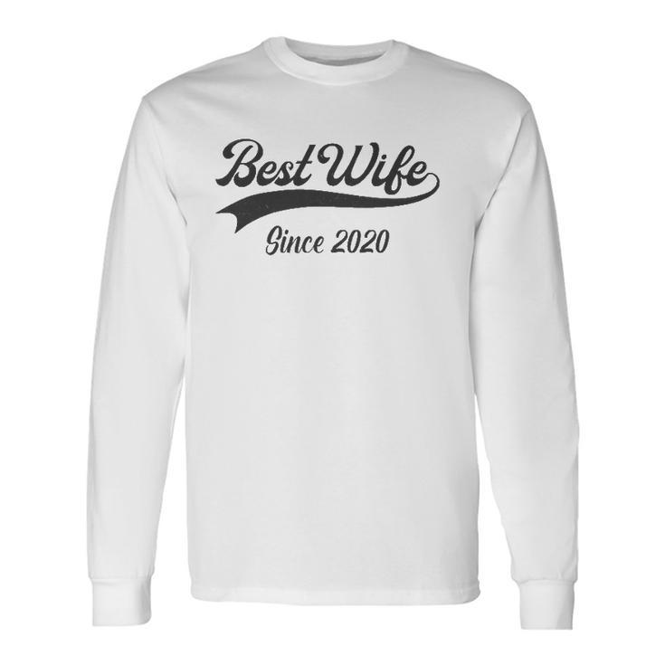 2Nd Wedding Aniversary For Her Best Wife Since 2020 Married Couples Long Sleeve T-Shirt T-Shirt