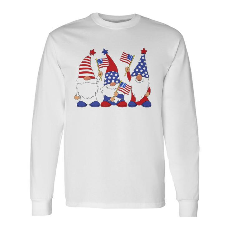 4Th Of July 2022 Patriotic Gnomes American Usa Long Sleeve T-Shirt T-Shirt