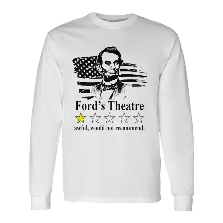American Flag Abraham-Lincoln Fords Theatre Rating Long Sleeve T-Shirt T-Shirt