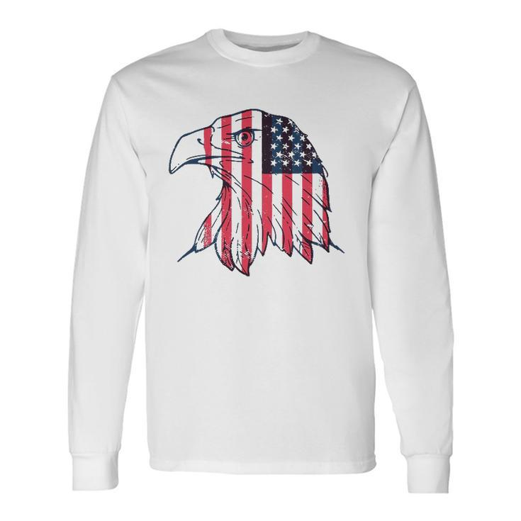 American Flag Eagle Usa Patriotic Long Sleeve T-Shirt T-Shirt