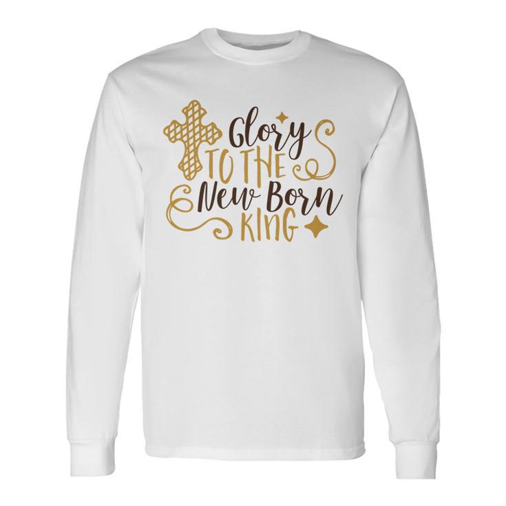 Baby Shower Text Design Glory To The New Born Unisex Long Sleeve