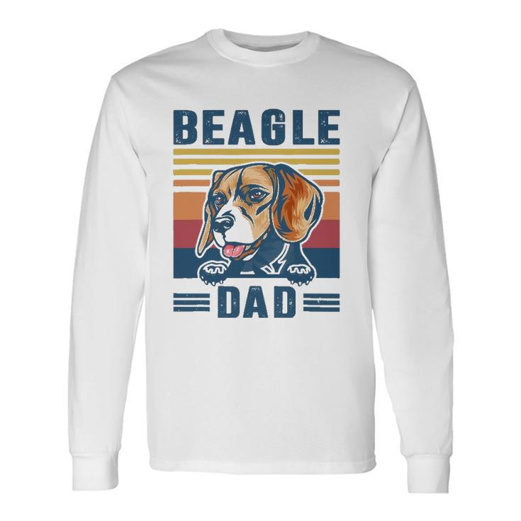 Beagle Dad Father Retro Beagle Dog Dad Long Sleeve T-Shirt T-Shirt