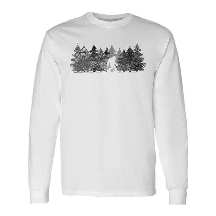 Bigfoot In The Forest Unisex Long Sleeve