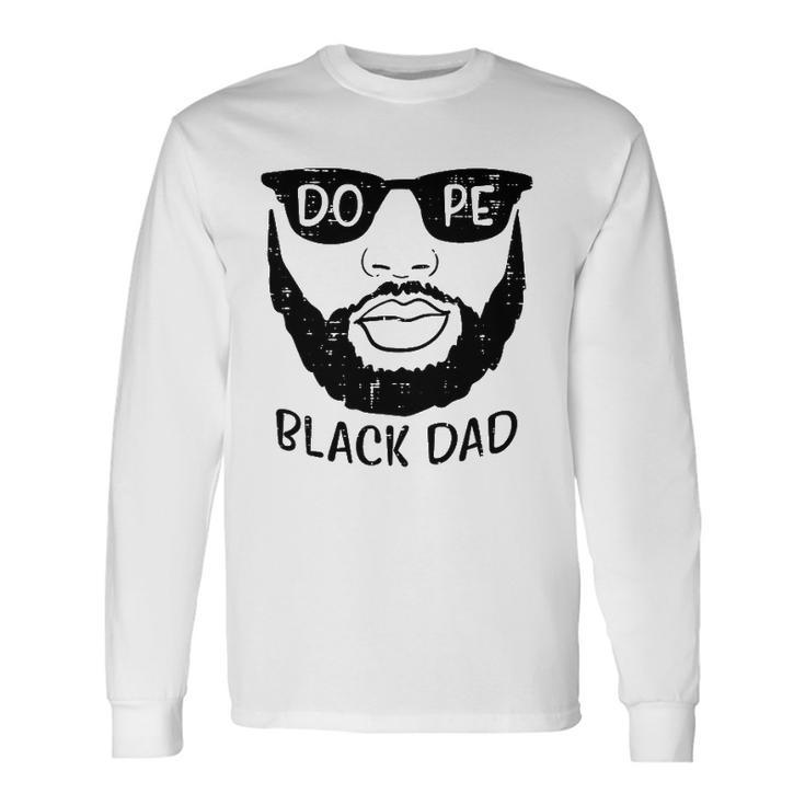 Black Dad Beard African History Pride Blm Daddy Papa Long Sleeve T-Shirt T-Shirt