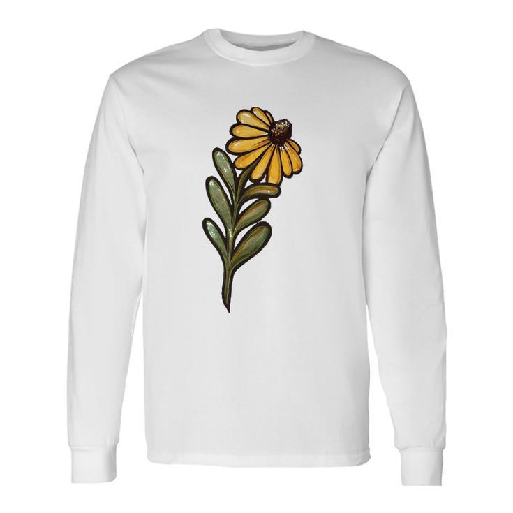 Black Eyed Susan Flower Daisy Spring Art Flower Long Sleeve T-Shirt T-Shirt
