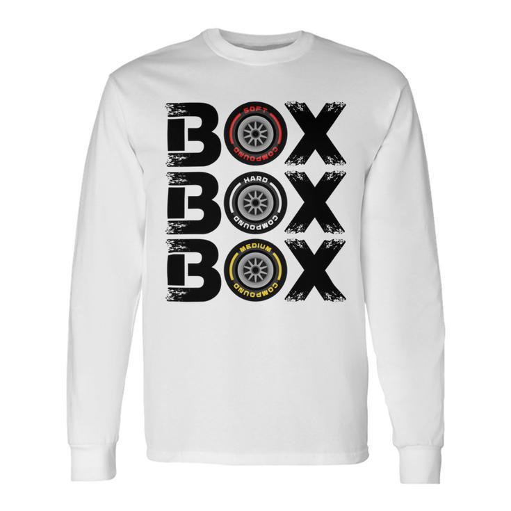 Box Box Box F1 Tyre Compound V2 Design Unisex Long Sleeve