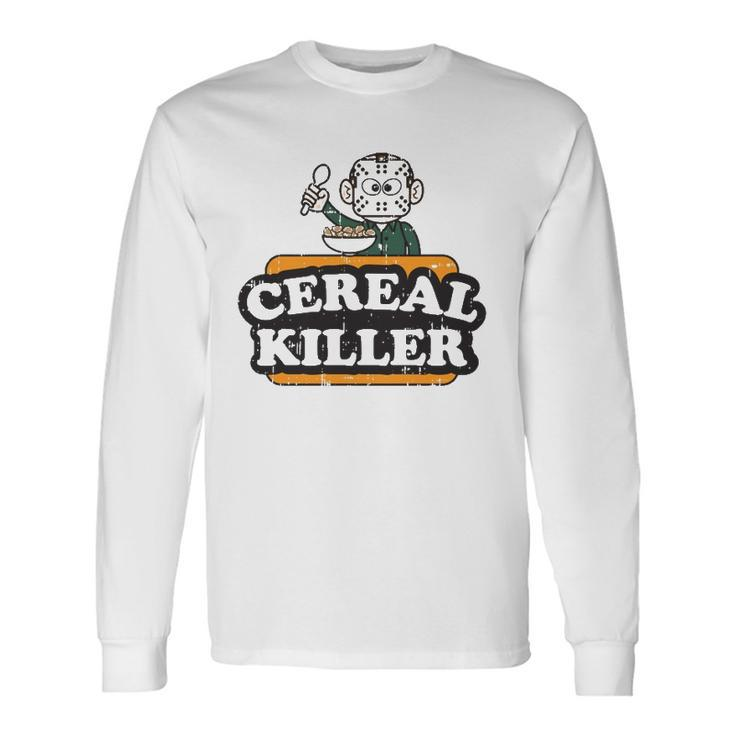 Cereal Killer Food Pun Humor Costume Halloween Long Sleeve T-Shirt T-Shirt