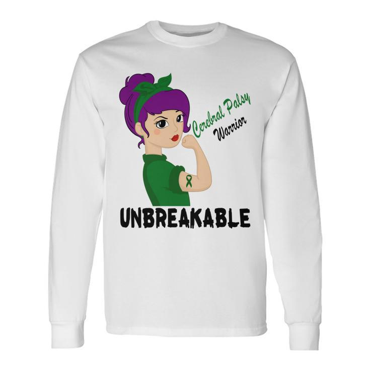 Cerebral Palsy Warrior Strong Women  Green Ribbon  Cerebral Palsy  Cerebral Palsy Awareness Unisex Long Sleeve