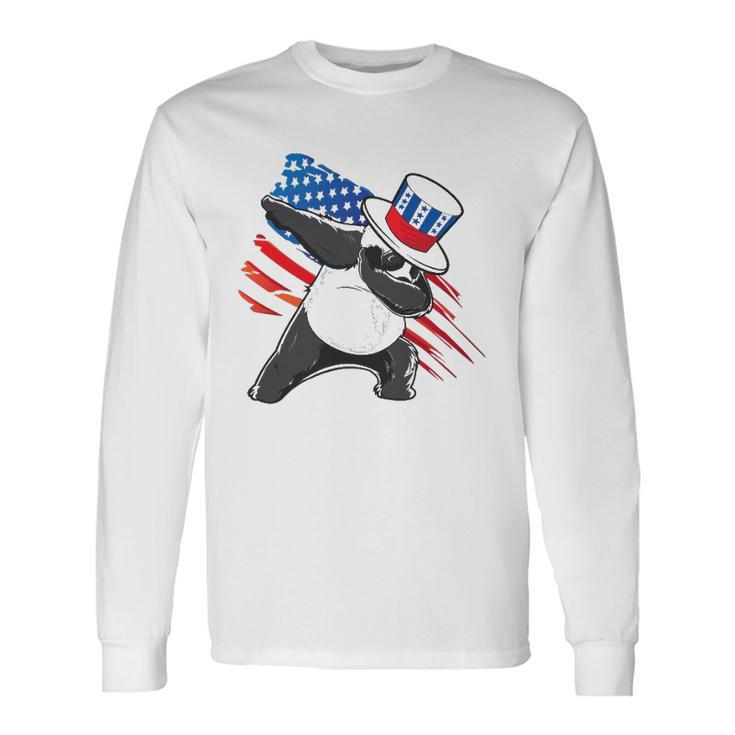 Dabbing Uncle Sam Panda 4Th Of July Long Sleeve T-Shirt T-Shirt