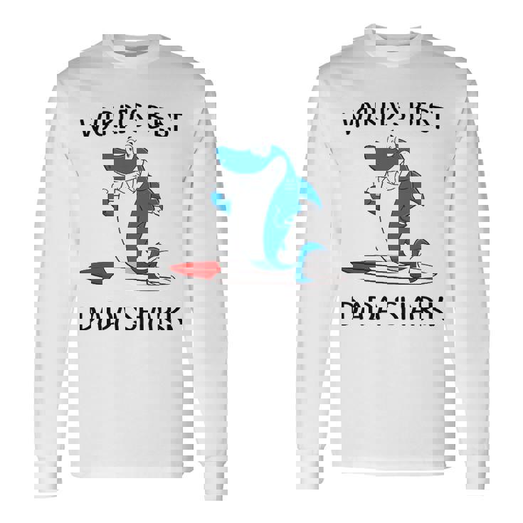Dada Grandpa Worlds Best Dada Shark Long Sleeve T-Shirt Gifts ideas