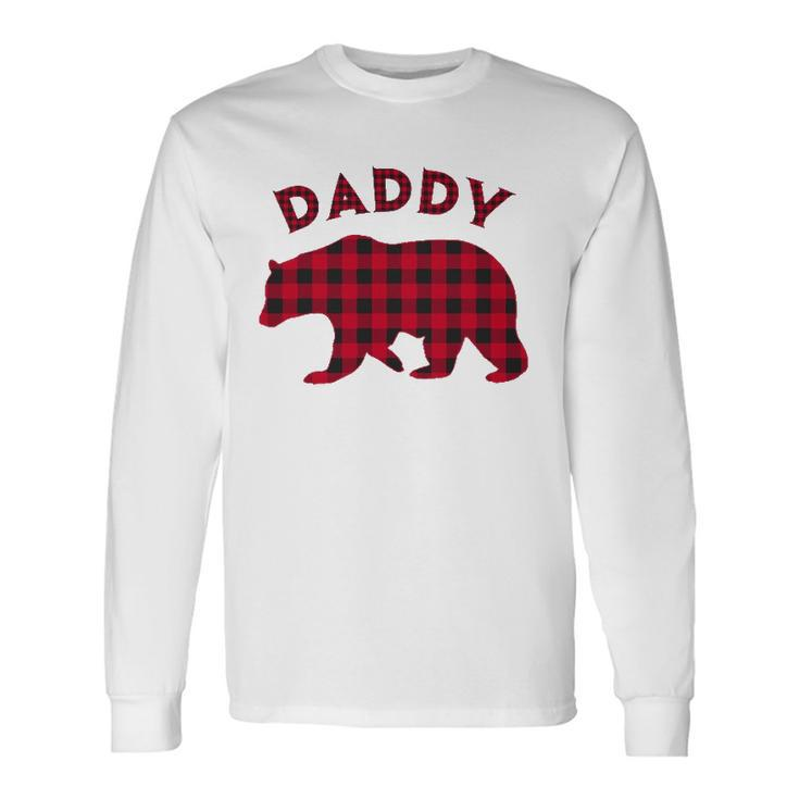 Daddy Bear Red Plaid Christmas Buffalo Pajama Long Sleeve T-Shirt T-Shirt