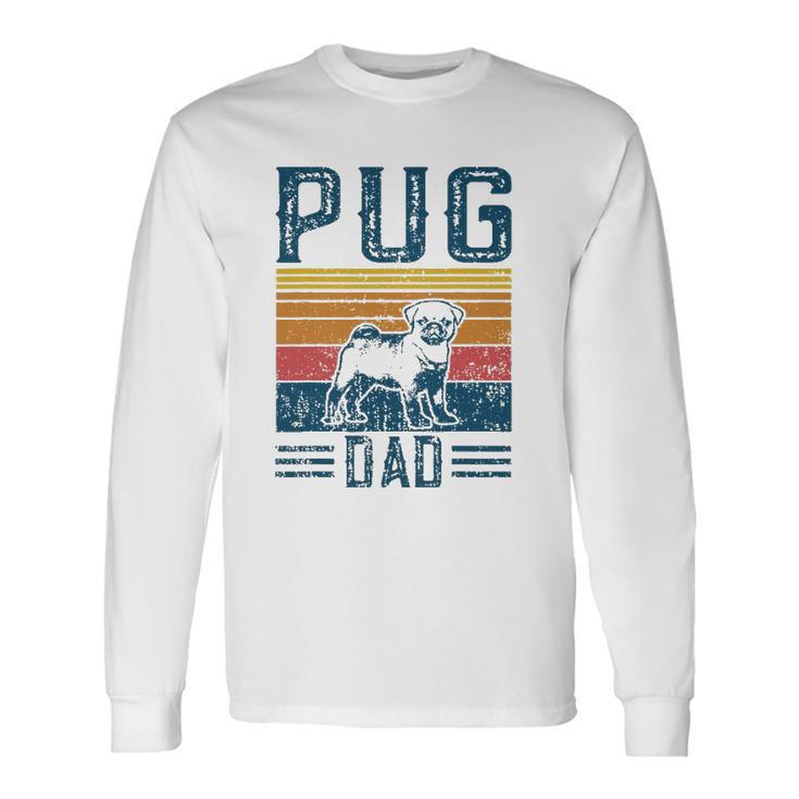 Dog Pug Papa Vintage Pug Dad Long Sleeve T-Shirt T-Shirt