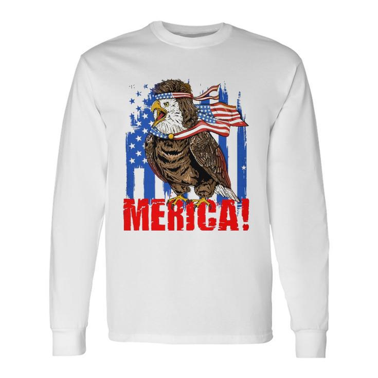 Eagle American Flag Usa Flag Mullet Eagle 4Th Of July Merica Long Sleeve T-Shirt T-Shirt Gifts ideas