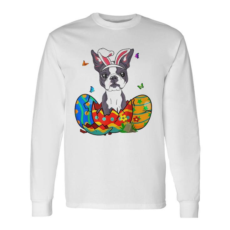 Easter Eggs French Bulldog Bunny Dog Dog Dad Dog Mom Long Sleeve T-Shirt T-Shirt