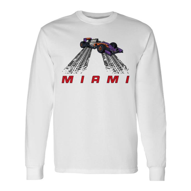 F 1 Miami Gp Aqua Unisex Long Sleeve