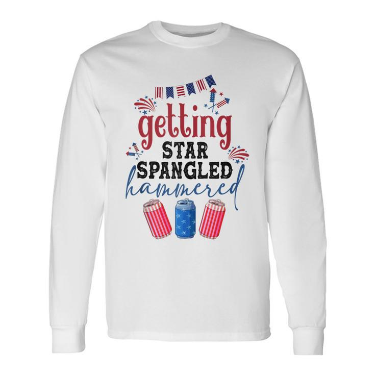 Getting Star Spangle Hammered America Western 4Th Of July Long Sleeve T-Shirt