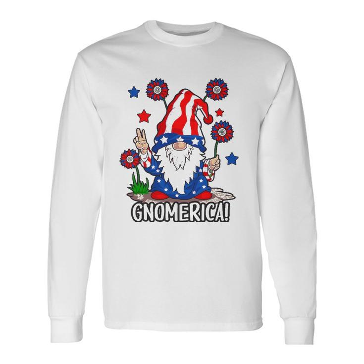 Gnomes 4Th Of July Gnomerica Girls American Flag Long Sleeve T-Shirt T-Shirt