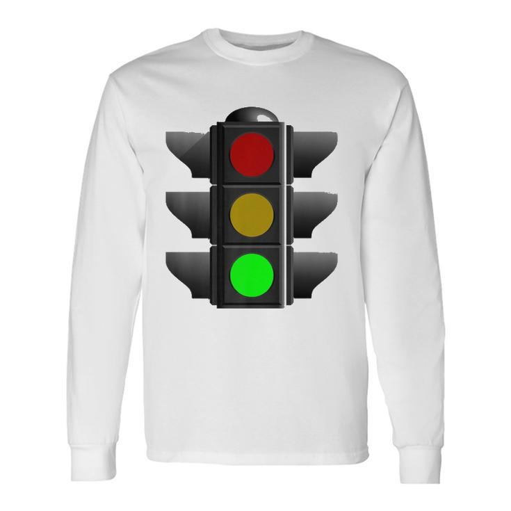Green Traffic Light Signal Stop Caution Go Long Sleeve T-Shirt T-Shirt