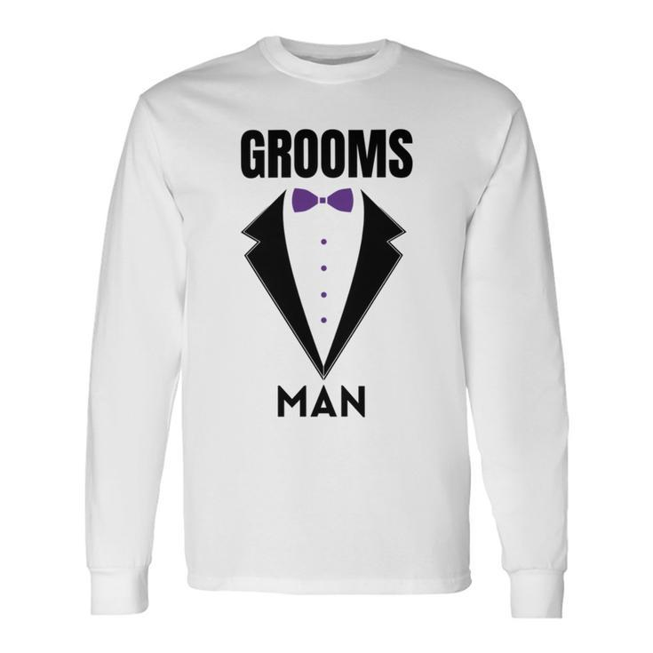 Groomsman Grooms Squad Stag Party Friends Themed Long Sleeve T-Shirt