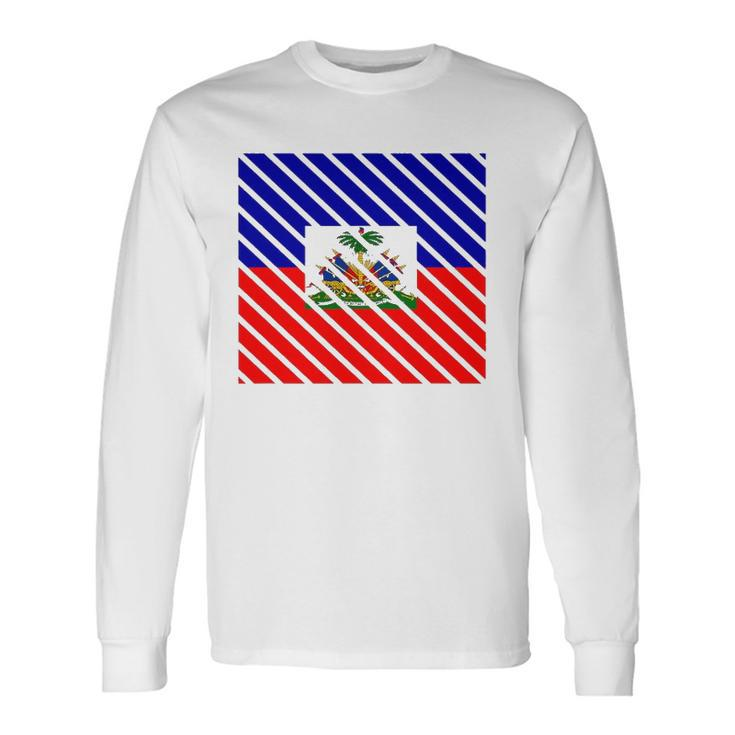 Haitian Flag Pride Haiti Vacation Long Sleeve T-Shirt T-Shirt