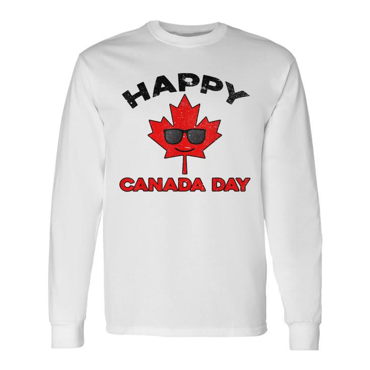 Happy Canada Day Maple Leaf Canada Day Toddler Long Sleeve T-Shirt