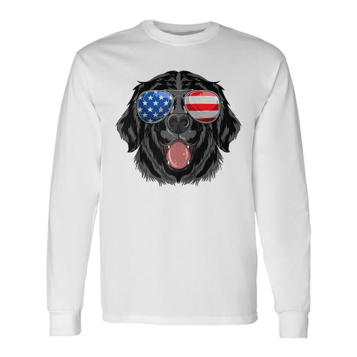 Labrador Retriever Usa American Flag Dog Dad Mom 4Th Of July Long Sleeve T-Shirt