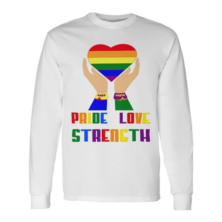 Lgbt Pride Month Lgbt History Month Slogan Shirt Lgbt Love Heart Long Sleeve T-Shirt