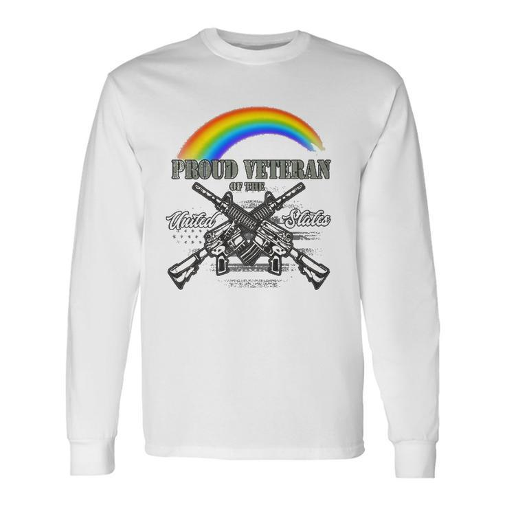 Lgbtq July 4Th American Flag Rainbow Proud Veteran Long Sleeve T-Shirt T-Shirt Gifts ideas