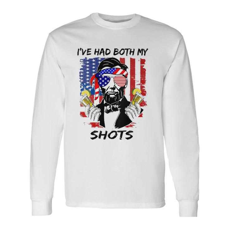 Lincoln 4Th Of July Ive Had Both My Shots V-Neck Long Sleeve T-Shirt Gifts ideas