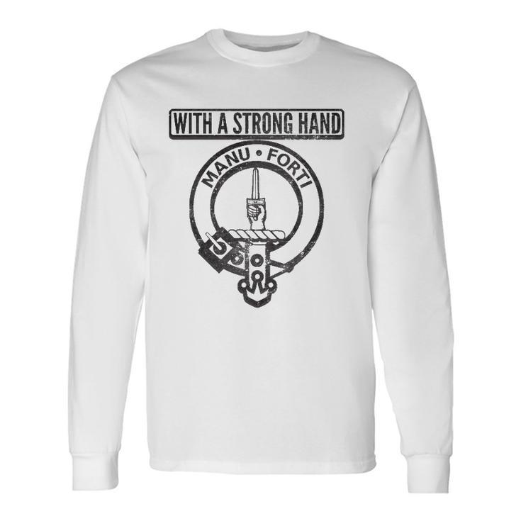 Mackay Crest Tee Clan Badge Surname Coat Of Arms Long Sleeve T-Shirt T-Shirt