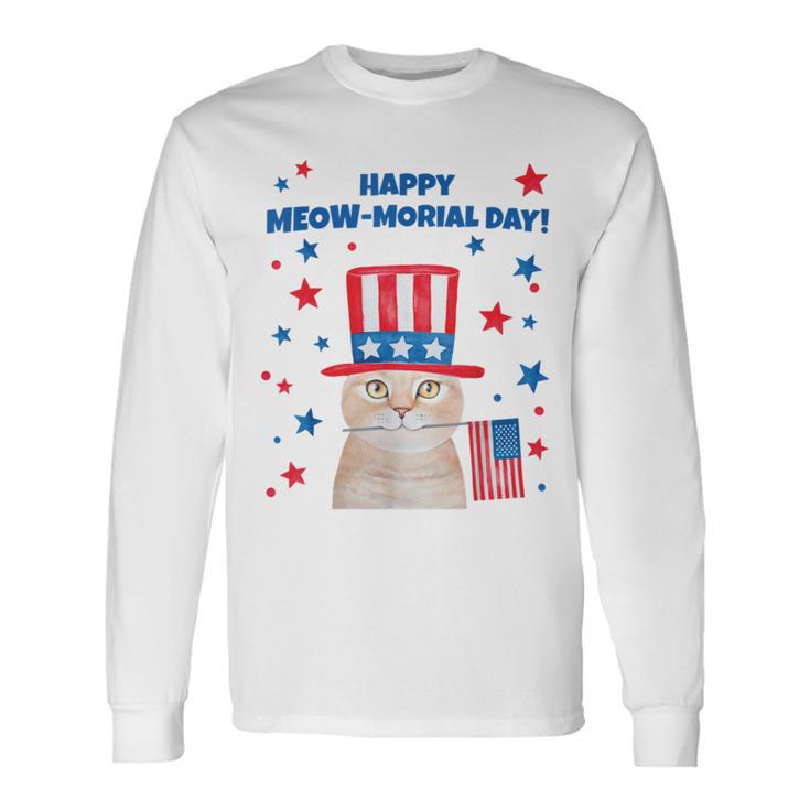 Memorial Day Cat Meowmorial Day Unisex Long Sleeve Gifts ideas