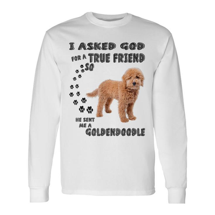 Mini Goldendoodle Quote Mom Doodle Dad Art Cute Groodle Dog Long Sleeve T-Shirt