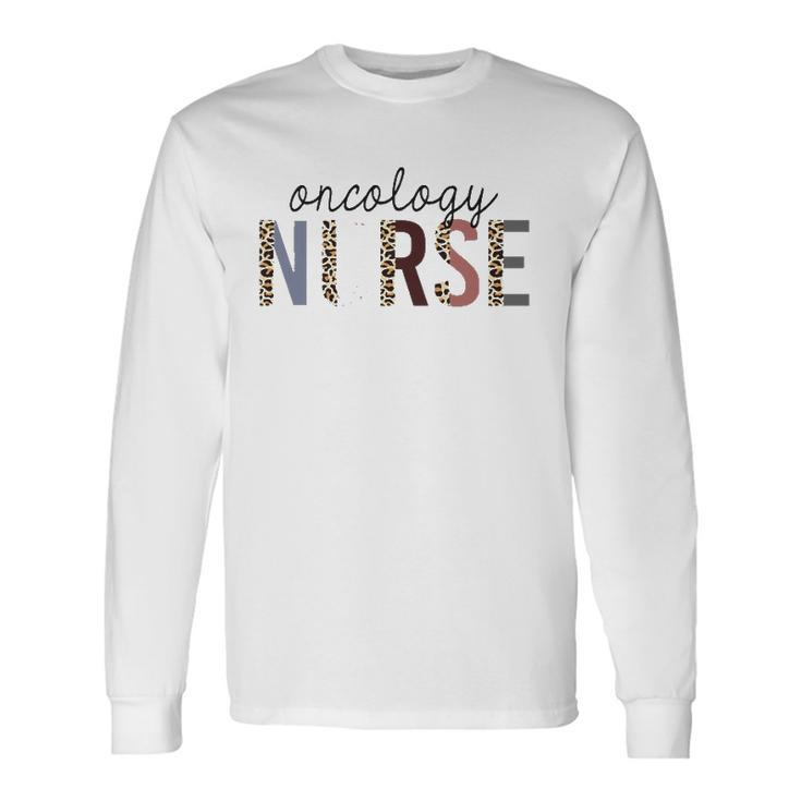 Oncology Nurse Leopard Print Nursing School Long Sleeve T-Shirt T-Shirt