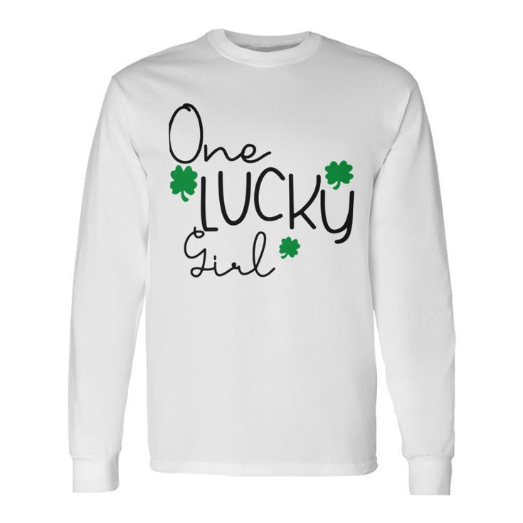 One Lucky Girl Funny St Patrick Day Unisex Long Sleeve Gifts ideas