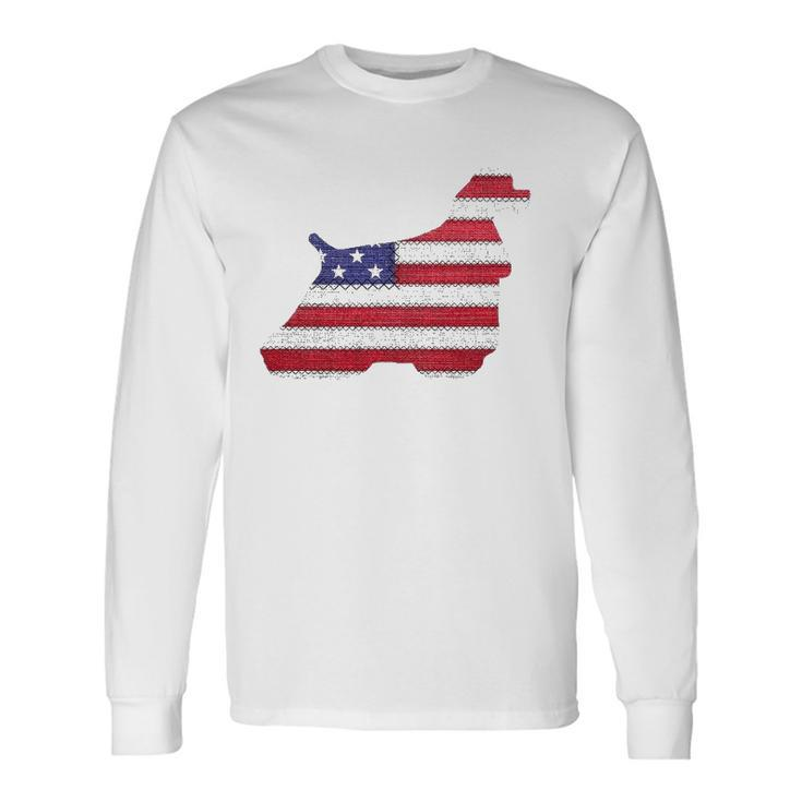 Patriotic American Cocker Spaniel Love Flag Vintage Long Sleeve T-Shirt T-Shirt