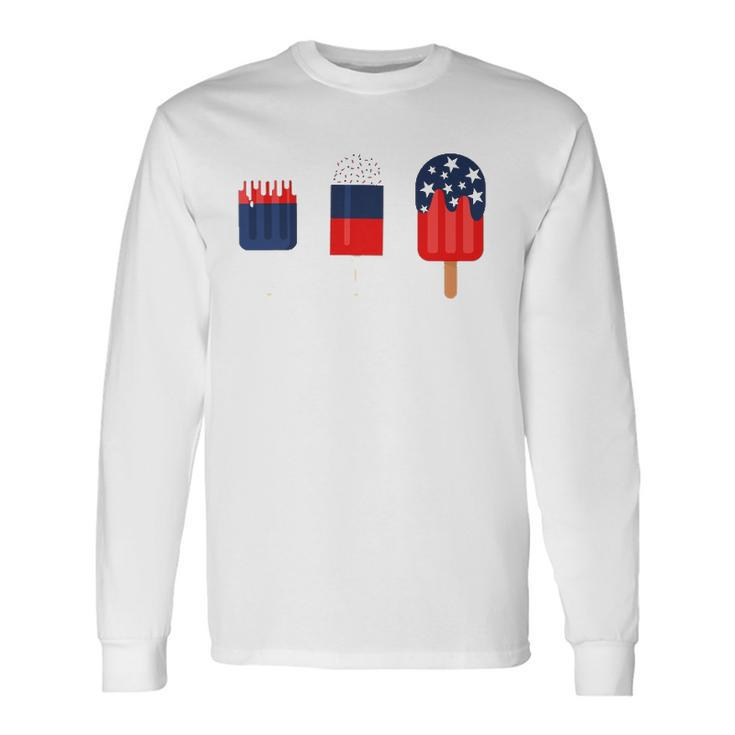 Patriotic S For 4Th Of July S Popsicle Long Sleeve T-Shirt T-Shirt