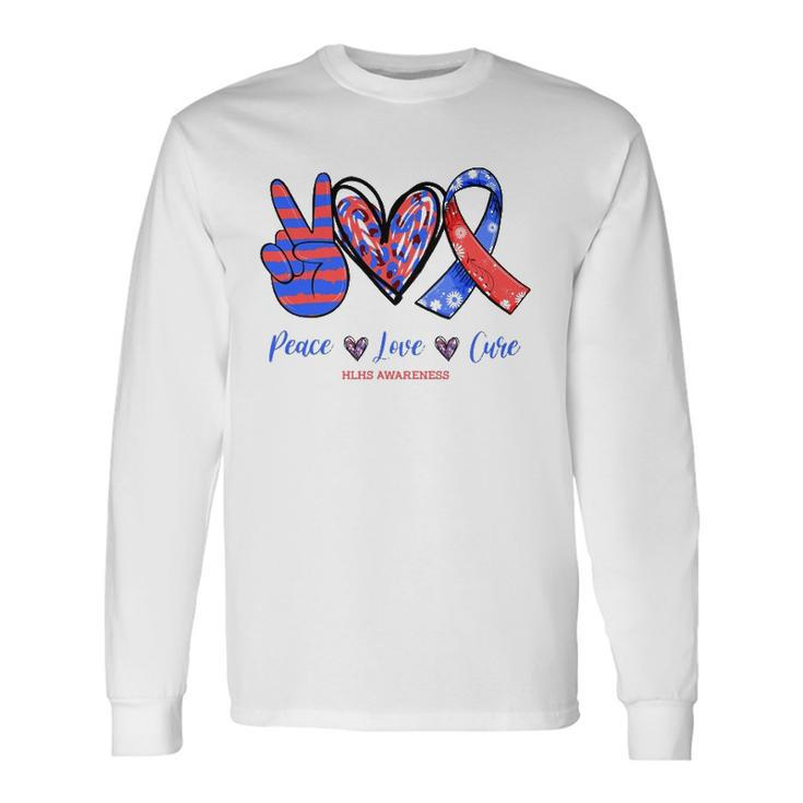 Peace Love Cure Hypoplastic Left Heart Syndrome Awareness Long Sleeve T-Shirt T-Shirt